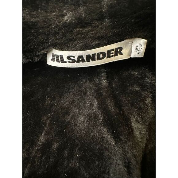 Jil Sander Authentic Women’s Black Lamb Leather Moulton Coat Made in Italy - Picture 14 of 16